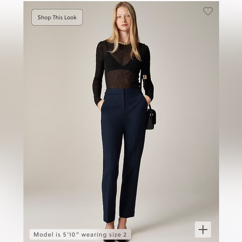 J. Crew Navy Straight-Leg Pants